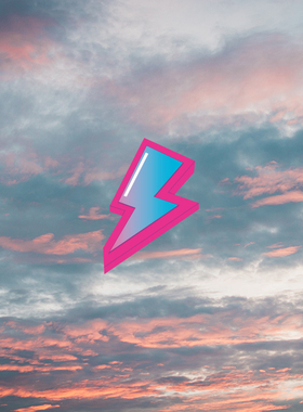 TLP反光车贴  桃红蓝色闪电三角玻璃漆面电动车汽车用防水小贴纸