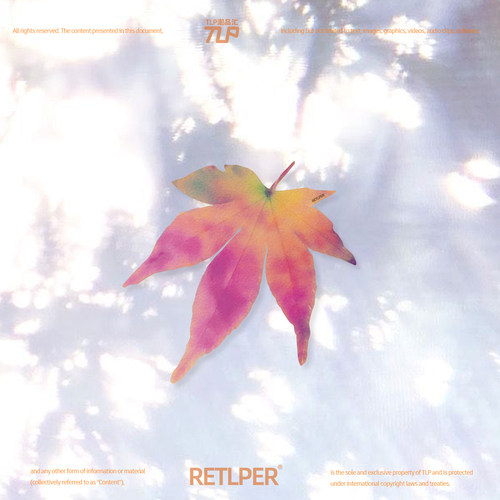 RETLPER镂空车贴 原创 枫叶红叶水墨彩晕染风格 汽摩防水平面贴纸