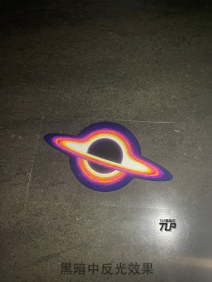 宇宙天体个性 扭曲吸积盘 汽车防水贴纸 彩色黑洞视界 TLP反光车贴