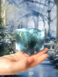 TLP反光车贴 原创冰封冻结的植物 立体感 笔记本装饰 平面贴纸