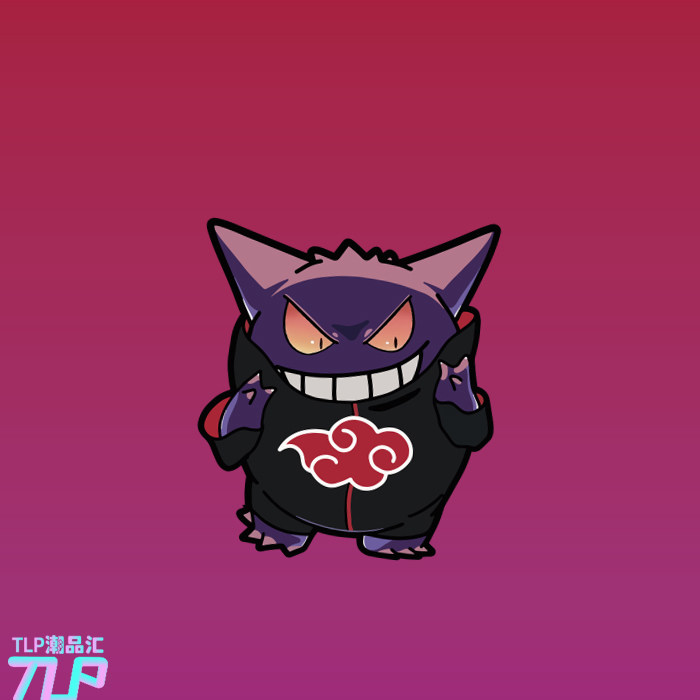 tlp反光车贴 晓耿鬼火影忍者红云宝可梦动漫游戏二次元防水贴纸