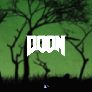 TLP镂空车贴 DOOM毁灭战士标志logoFPS射击单机游戏防水定制贴纸