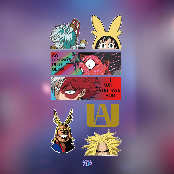 tlp套贴 my hero academia我的英雄学院绿谷出久欧尔麦特死柄木吊