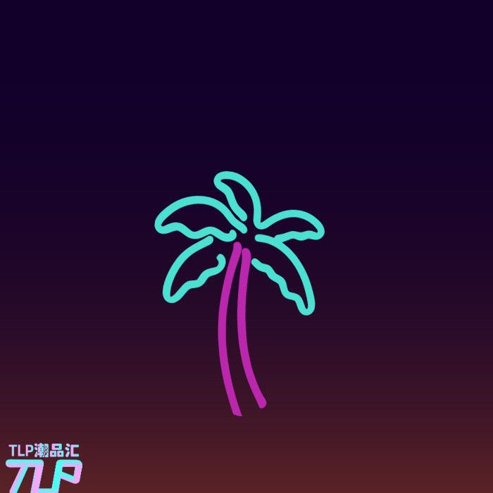 TLP镂空车贴 80年代季 霓虹感椰树蒸汽波热带风情复古防水贴纸,汽车用品/电子/清洗/改装,汽车装饰贴/反光贴,淘宝优惠券,粉丝福利购,淘宝优惠卷