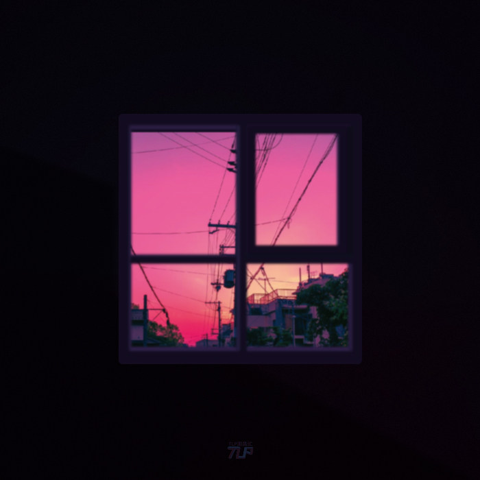 tlp反光车贴 白日梦系列窗户夕阳日落假日椰树火烧云晚霞防水贴纸