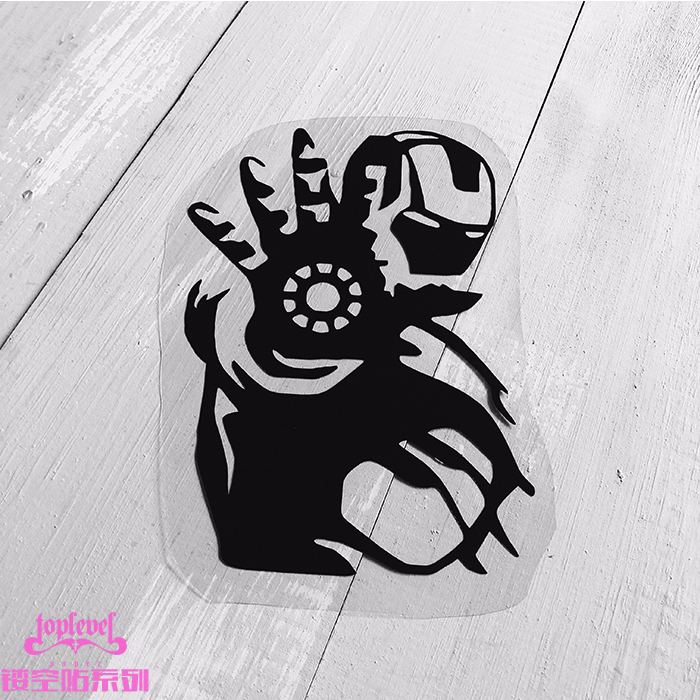 TLP镂空车贴 复联钢铁侠能量射线摩托车笔记本行李箱汽车装饰贴纸