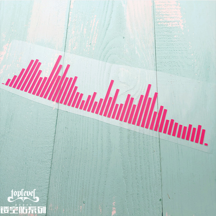 tlp镂空车贴 音符律动音乐节奏效果笔记本行李箱摩托车装饰贴