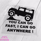 TLP镂空车贴 ANYWHERE文字防水无痕行李贴 越野车全地形I CAN