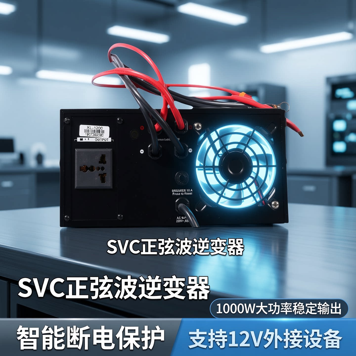 UPS不间断电源SVC正弦波1000W逆变器外接12V鱼缸卷闸门风扇XL1200