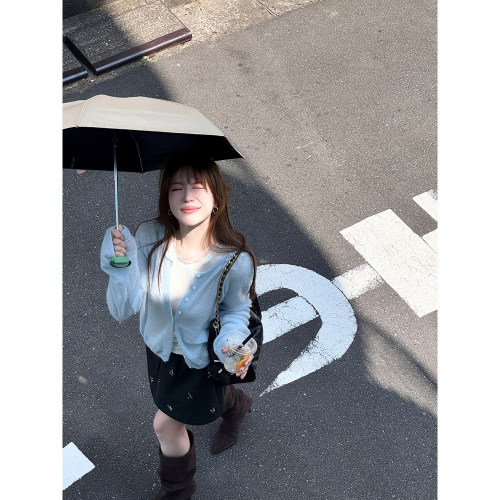 【现货】 奶油泡芙 高比例马海羊毛针织开衫女慵懒亲肤早秋上衣