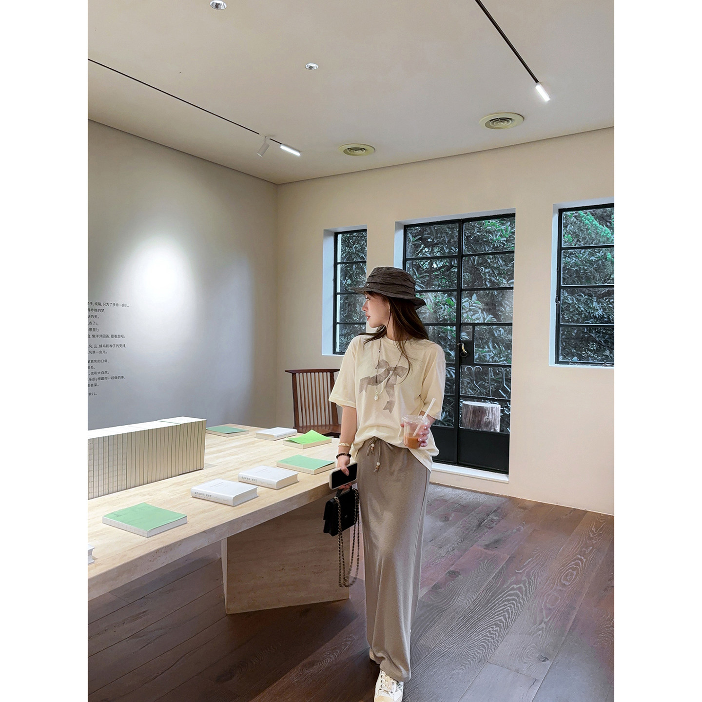 【现货】 短袖T恤套装女夏节棉半袖上衣系带中长款半身裙两件套