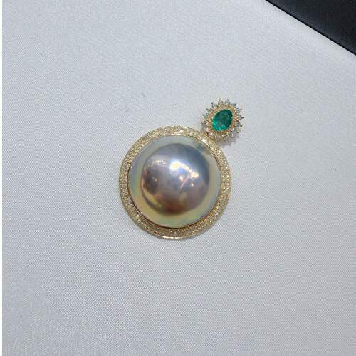 祖师马奄美大岛马贝珍珠吊坠21-22mm （k黄）  2642H00DY