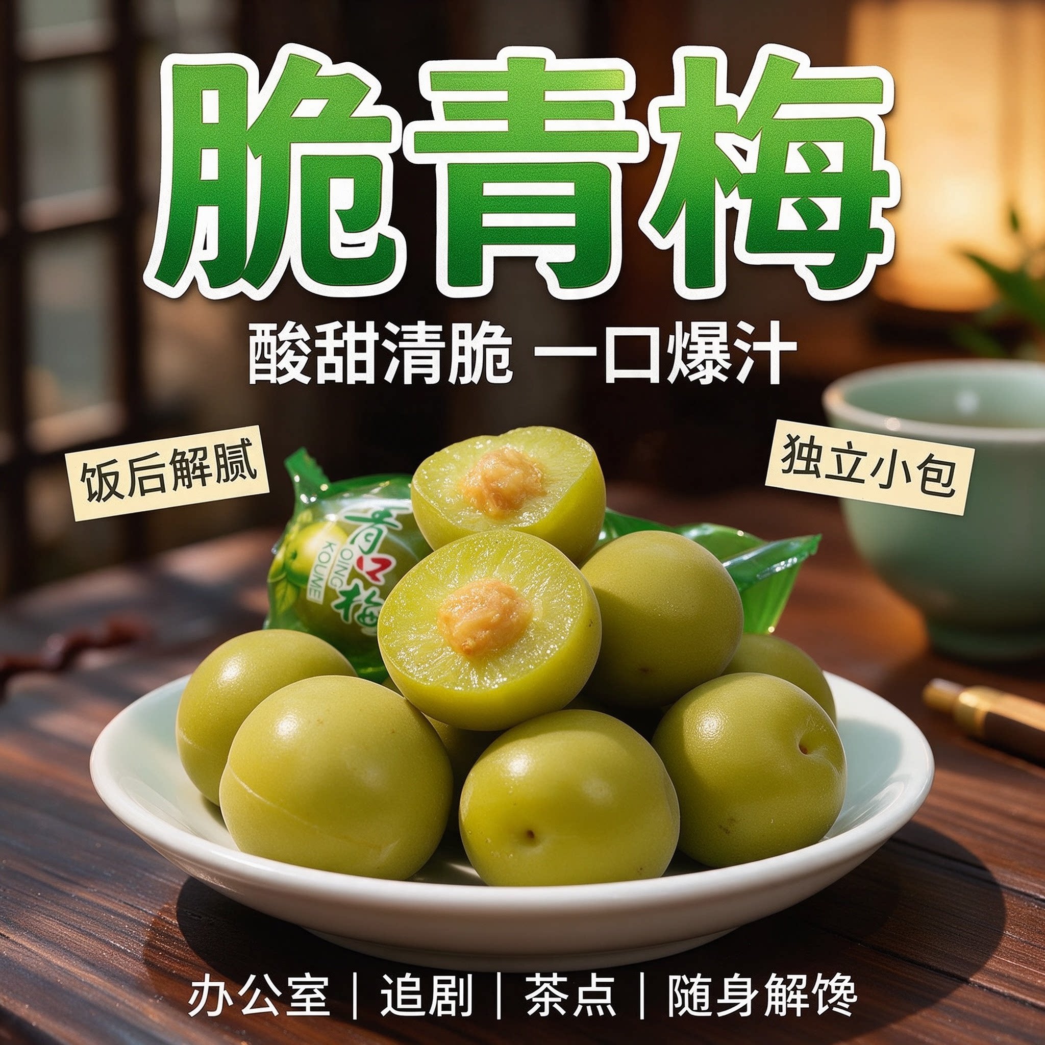 大脆青梅酸甜500g福建特产脆梅青口梅果脯蜜饯独立包装话梅子零食