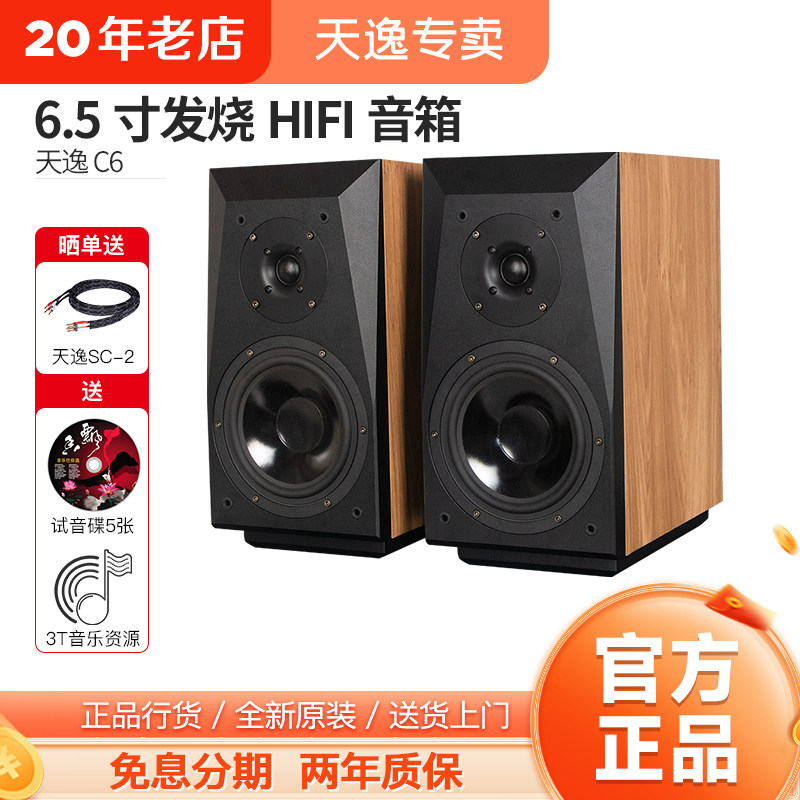 Winner/天逸 童笛C6高保真发烧人声HiFi立体声2.0无源书架音箱