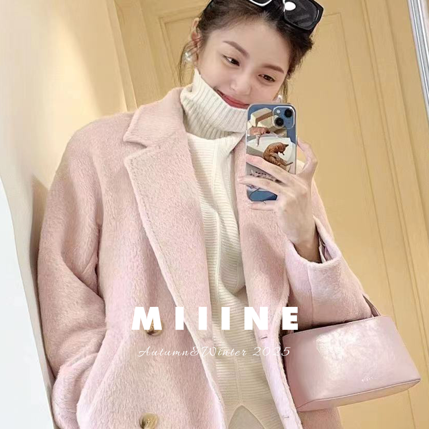 Miiine苏丽羊驼绒长款大衣