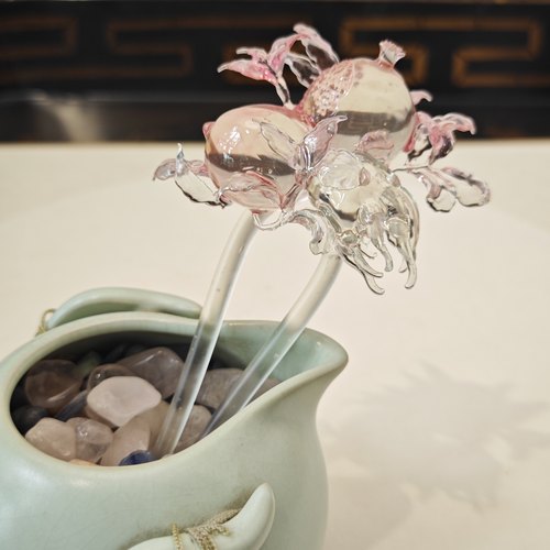 懿坤宫福寿三多发簪3d打印树脂汉服配饰古风发饰旗袍头饰