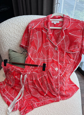 PJJ 芭蕉叶短袖短裤家居套装NK37121