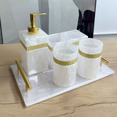 轻奢酒店高档卫浴摆件北欧乳液瓶洗手液瓶分装 瓶卫浴洗漱按压瓶套