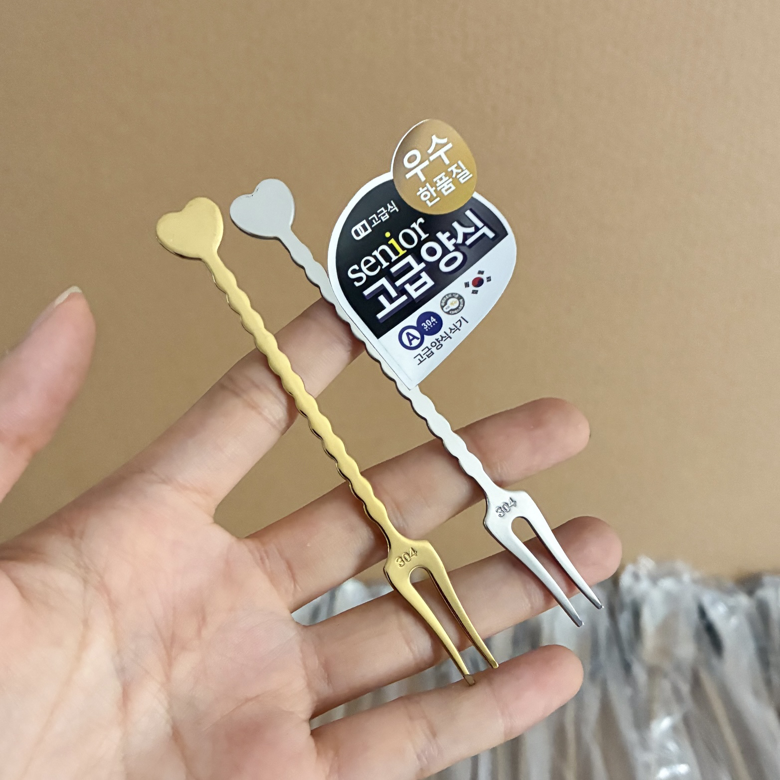 外贸原单304不锈钢水果叉家用酒店轻奢蛋糕甜品饼叉果签精致高档