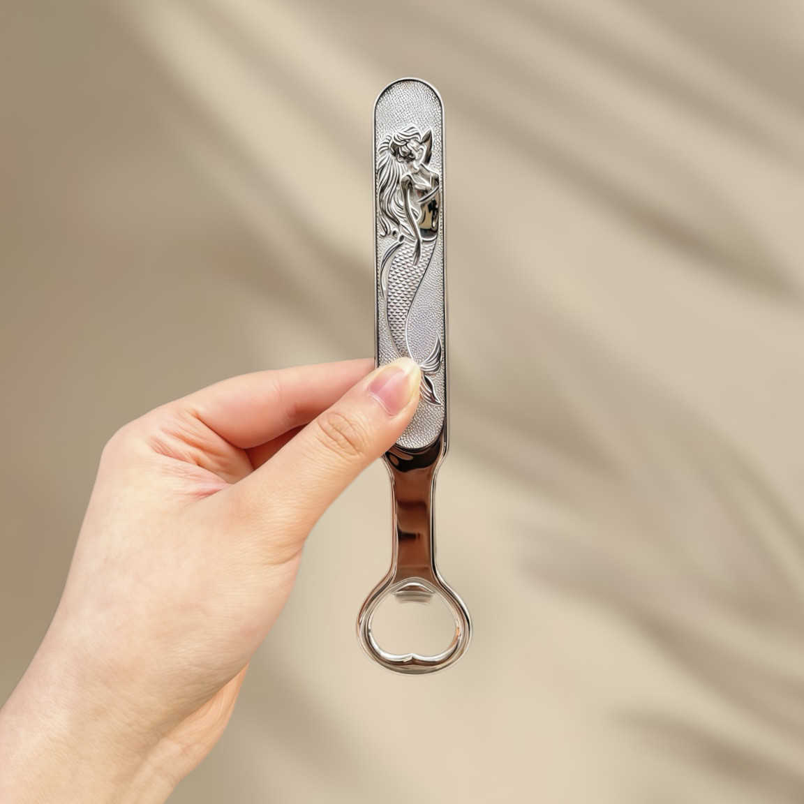 高颜值ins风浮雕工艺开瓶器开啤酒加厚304不锈钢市民广场感高档