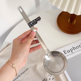 外贸原单304不锈钢打沫勺家用厨房撇油勺过滤网筛火锅撇浮沫隔油