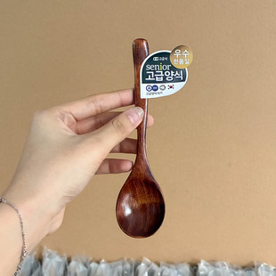 外贸原单小木勺子日式实木头勺木质长柄咖啡甜品蜂蜜勺汤勺调羹