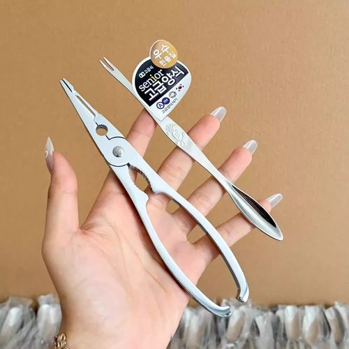 吃蟹工具蟹八件吃螃蟹专用大闸蟹三件套蟹剪刀钳夹针拆蟹剥蟹神器