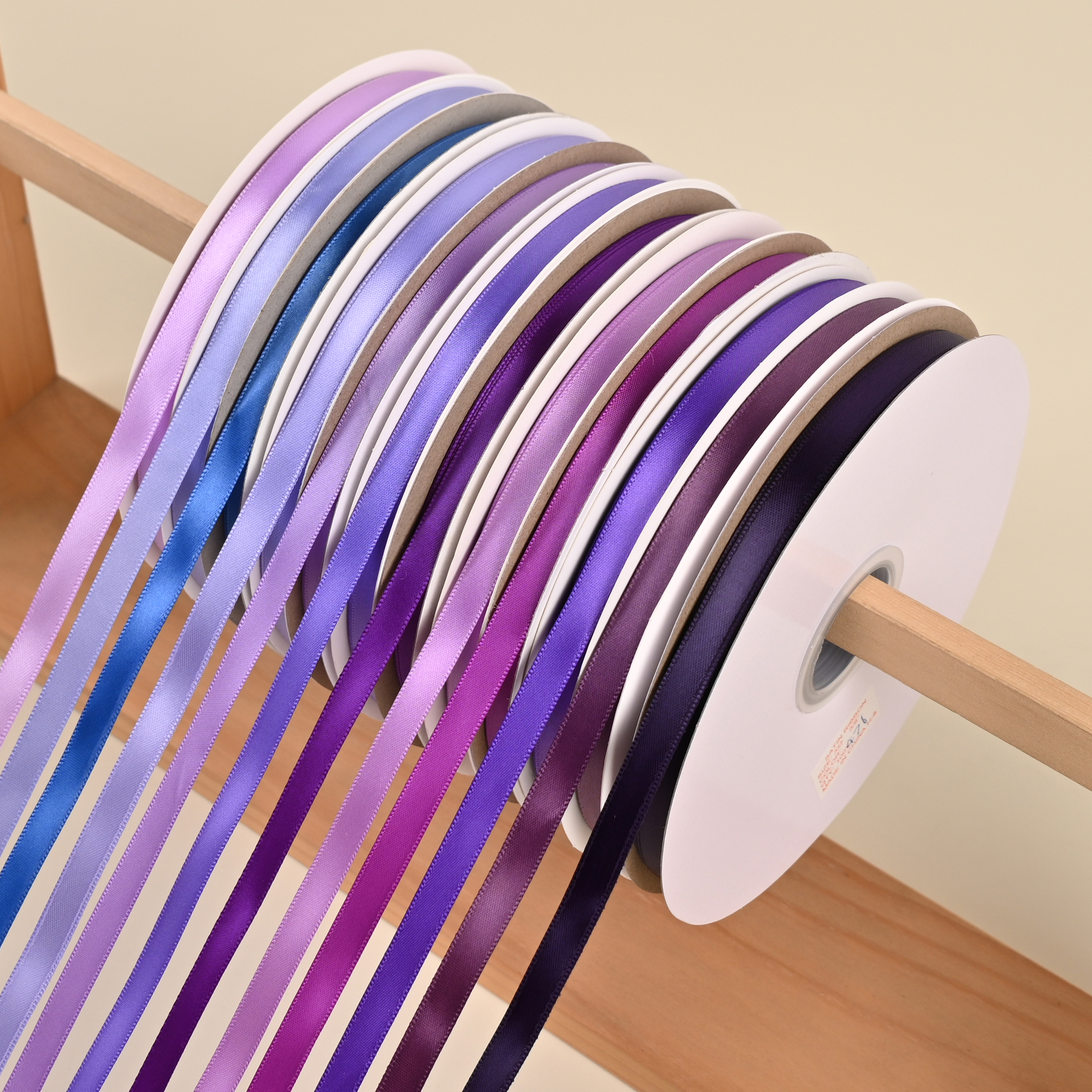 1cm厘米宽紫色系加密缎带丝带绸布带浅紫深紫色紫红粉紫薰衣草紫