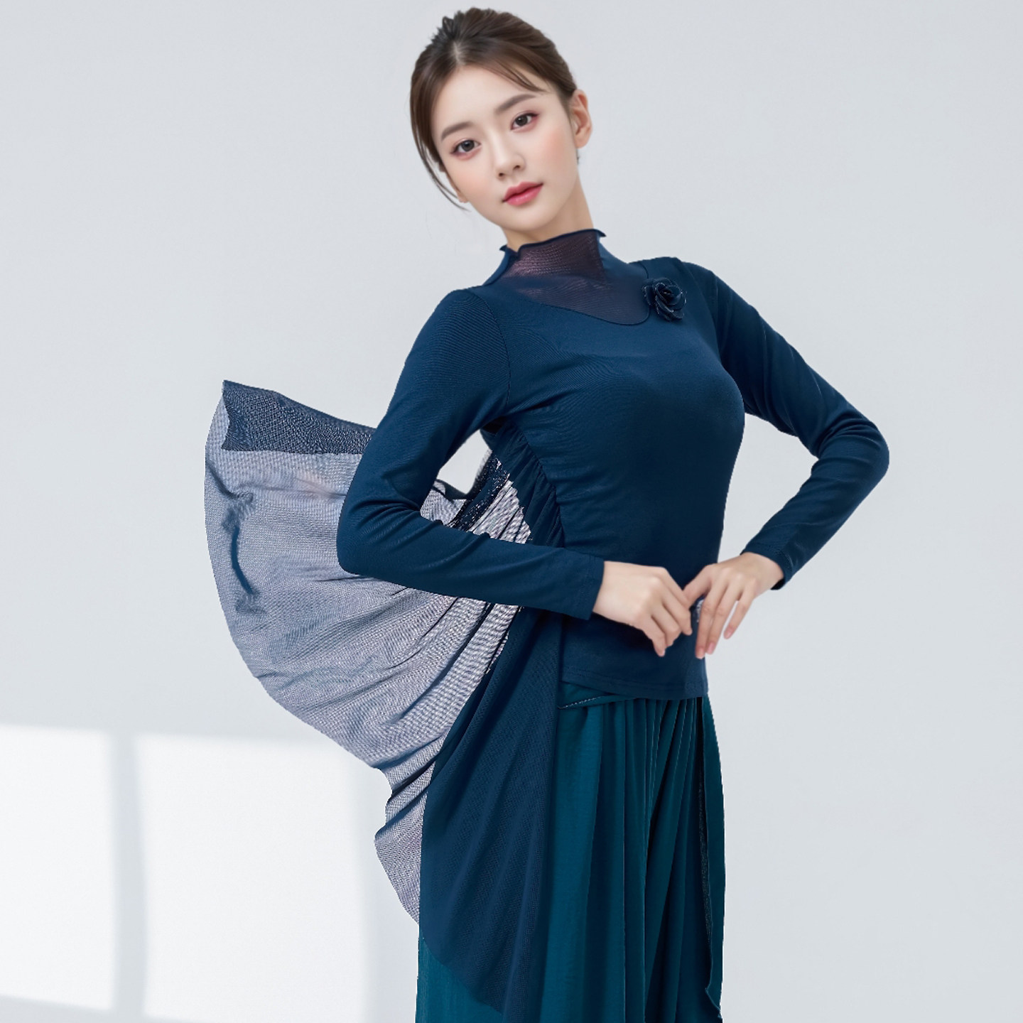 GTD新款宽松仙气飘逸拉丁舞上衣