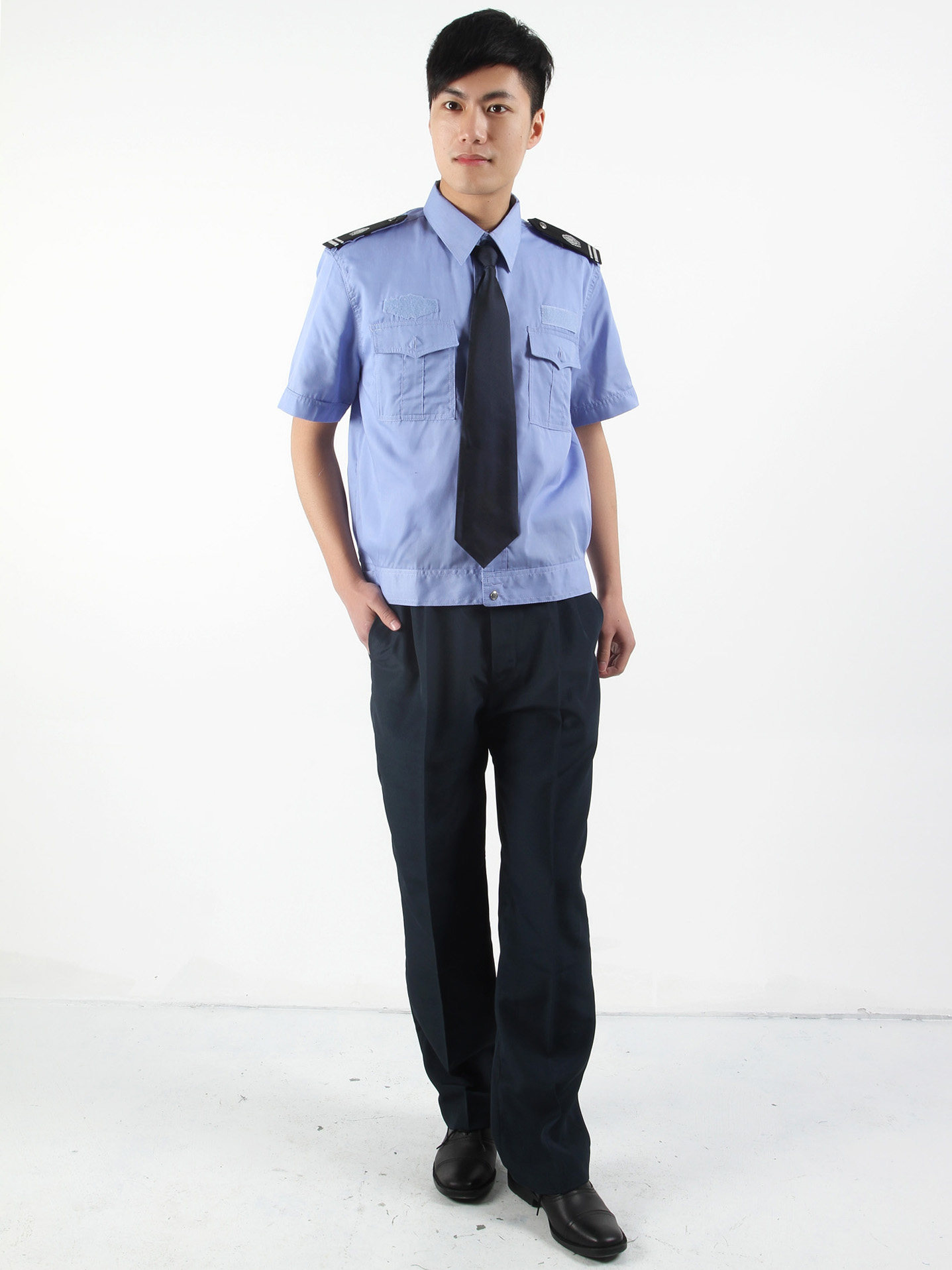 男款保安服衬衣夹克短袖女士保安工作服制服夏季衬衫工装