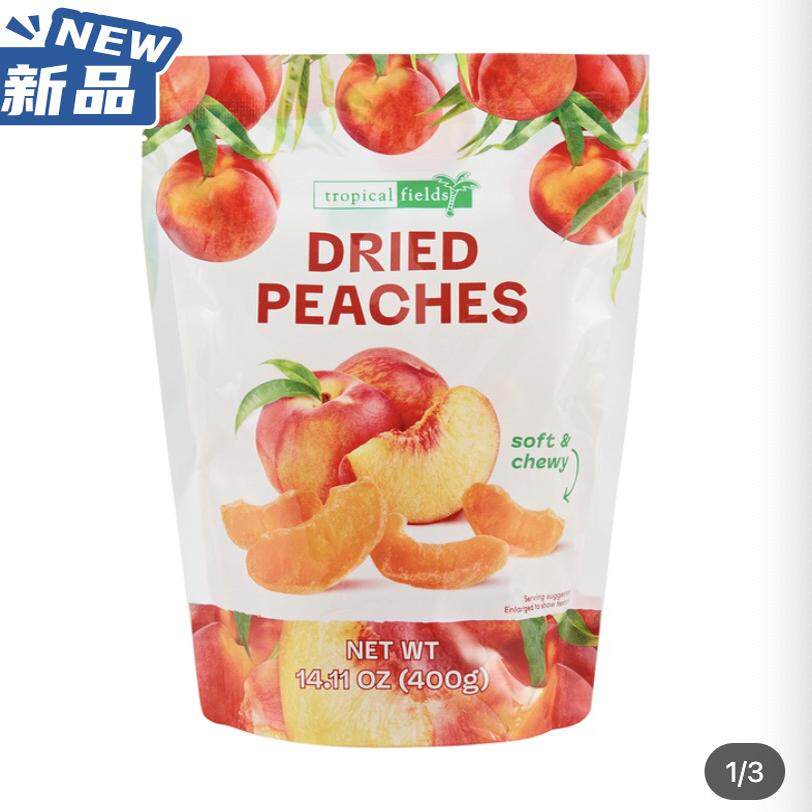 开市客代购 泰国进口桃干蜜饯400g 水果干桃仁干果脯休闲零食