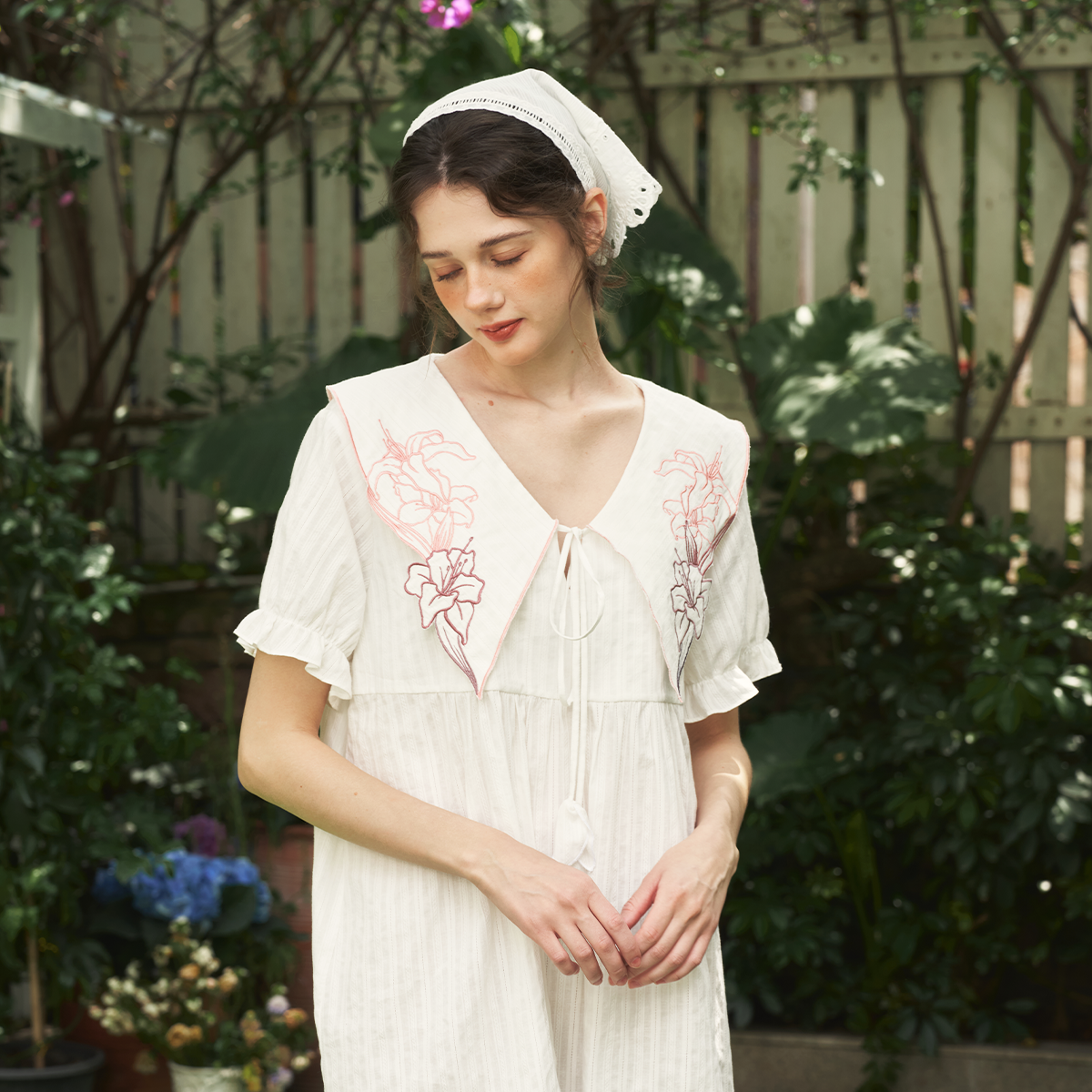 ELFU伊莎贝拉女士纯棉睡裙夏季女款2026新款连衣裙长裙可外穿睡裙