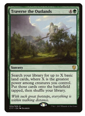 牌客窝 万智牌  遍游远境 Traverse the Outlands  金 绿