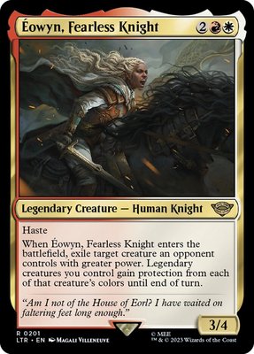 牌客窝 万智牌 无畏骑士伊奥温 Éowyn, Fearless Knight 金 多色