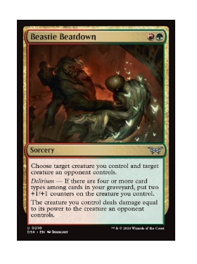 牌客窝 万智牌  兽伴强击 Beastie Beatdown 银 多 闪