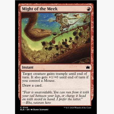 牌客窝 万智牌  驯良者之威 Might of the Meek 铁 红色