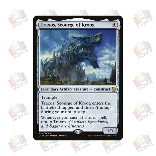 万智牌 萼城劫运刹索斯 Traxos, Scourge of Kroog 金 神器 闪