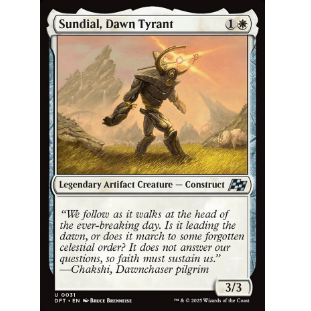 牌客窝 万智牌  破晓暴君桑旦珥 Sundial, Dawn Tyrant 银 白