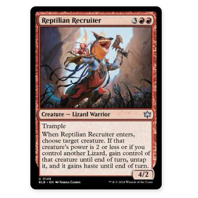 牌客窝 万智牌 爬虫征召员 Reptilian Recruiter  铁 红