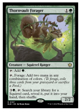 牌客窝 万智牌  棘跃搜粮客  Thornvault Forager 金 绿色