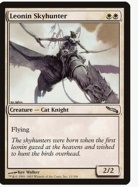 牌客窝 万智牌 狮族空猎者 Leonin Skyhunter 银 白 闪