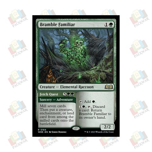 牌客窝 万智牌 刺藤佣兽 Bramble Familiar 金 绿 闪
