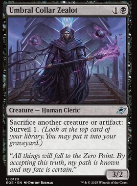 牌客窝 万智牌  影环狂信者 Umbral Collar Zealot 银  黑色