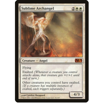 牌客窝 万智牌  庄严大天使 Sublime Archangel  金 白