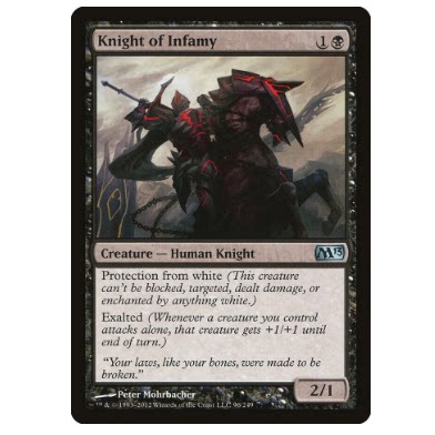 牌客窝 万智牌  恶名骑士  Knight of Infamy  银 黑 日文