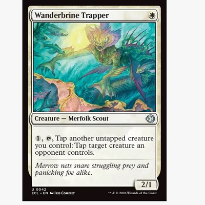 牌客窝 万智牌  漫涩河设陷人 Wanderbrine Trapper 银 白色