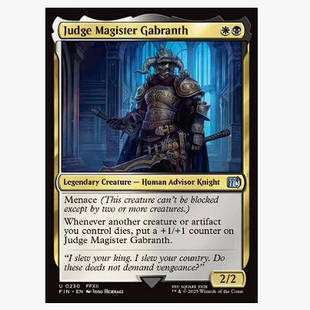 万智牌 最高审判者加布蓝斯 Judge Magister Gabranth 银 多色