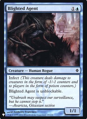 牌客窝 万智牌   枯萎密探 Blighted Agent 铁 蓝