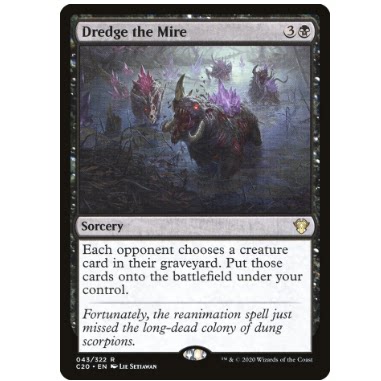 牌客窝 万智牌  开掘泥沼  Dredge the Mire  金 黑 英文