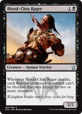 牌客窝 万智牌 血颊狂怒人 Blood-Chin Rager 银 黑